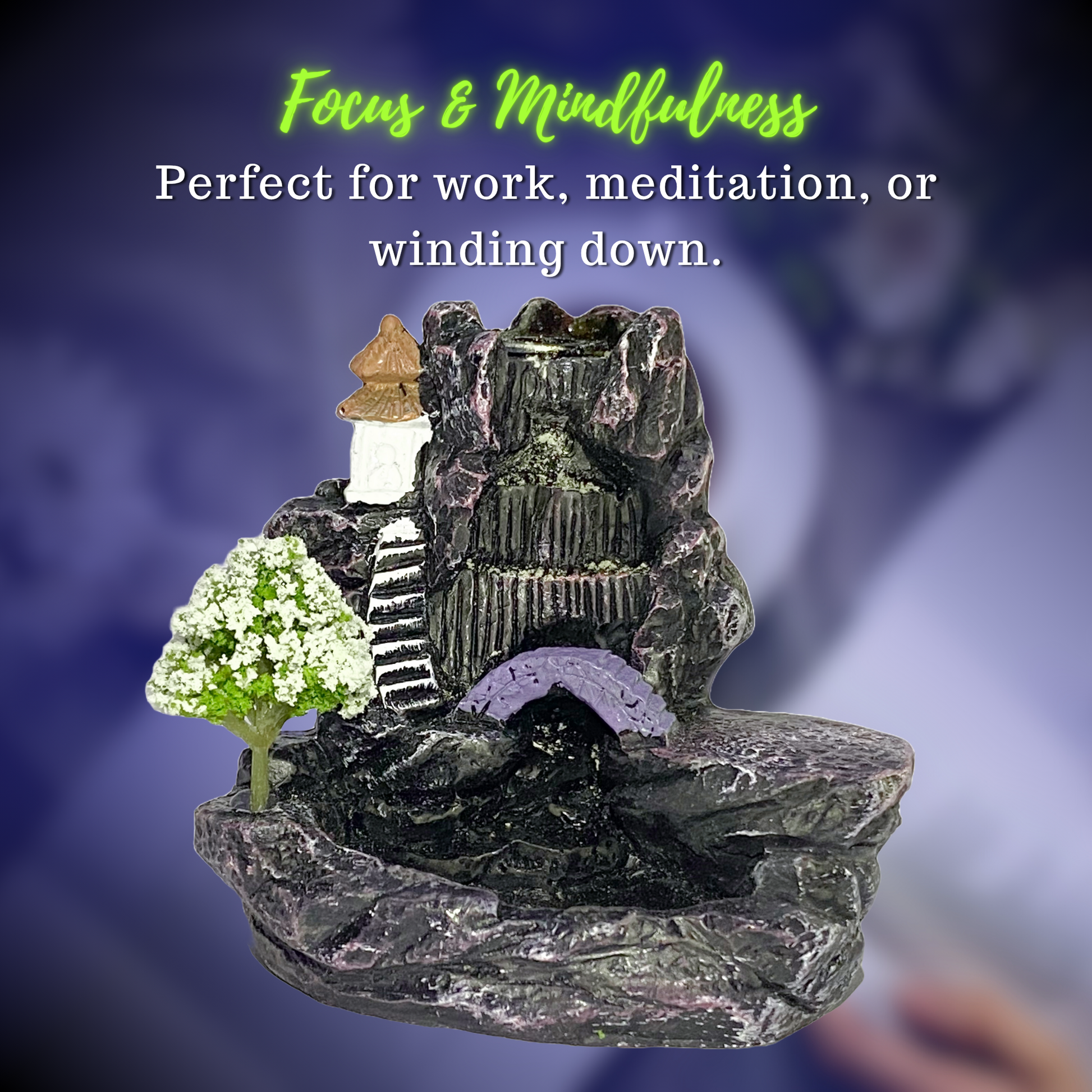 Backflow Incense Burner for Relaxation & Stress Relief - Veliora Zen Cascade™